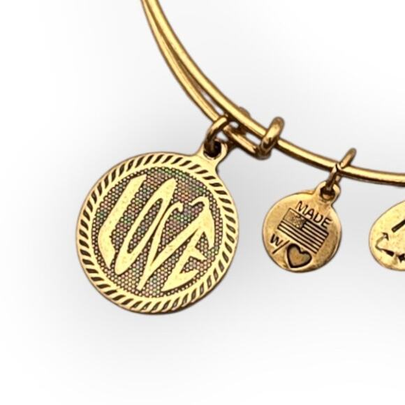 Alex and Ani Gold-Tone “WE” Charm Bangle Bracelet – 2012 - Picture 6 of 6